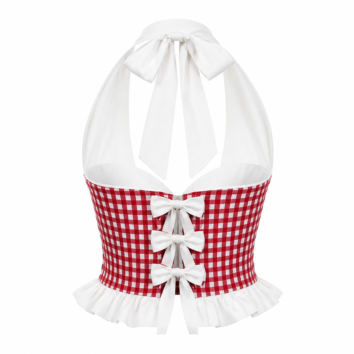 Gingham Halter Top